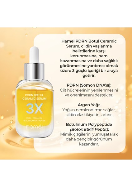 3x Pdrn Botul Ceramic Serum Somon Dna Lifting Etkili Doku Onarıcı Serum Kore 30ML