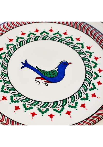 x Ömür Akkor Iznik Kuş Servis Tabağı 26 cm fiyatları