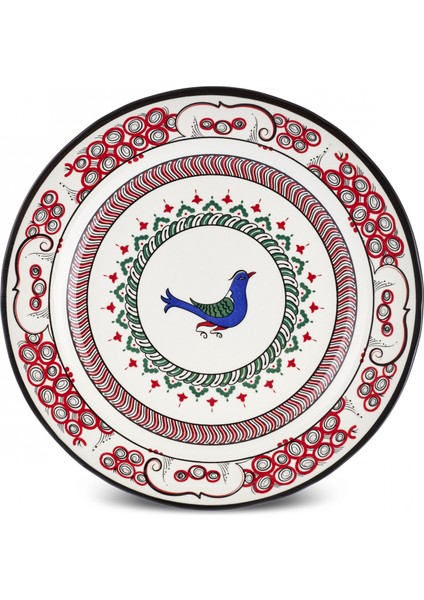 x Ömür Akkor Iznik Kuş Servis Tabağı 26 cm indirimleri