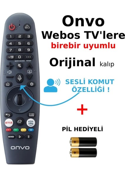 Onvo Webos Tv Sesli Komut Sihirli Kumanda
