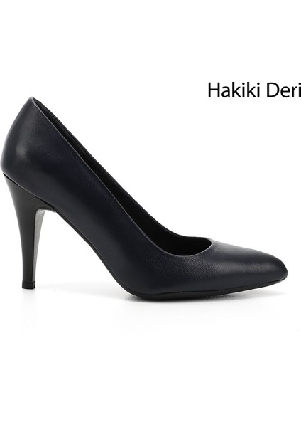 Gön Hakiki Deri Sivri Burun İnce Yüksek Topuklu Stiletto Kadın Ayakkabı 22354 modelleri
