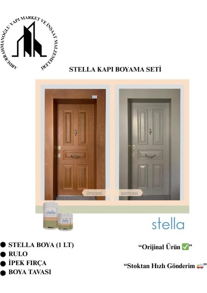 Stella Su Bazlı Saf Akrilik Boya 1 lt 0800 Siyah modelleri