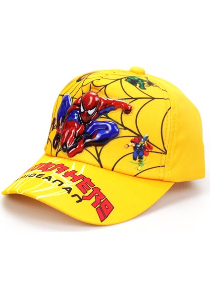 Çocuk Örümcek Adam Şapka 3D Işık Yayan Karikatür Ördek Dil Şapka Erkek Açılış Sezonu Güneş Koruyucu Güneş Şapka 2-6 Yaş Oyuncaklar (Yurt Dışından)