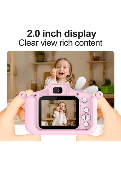 Çocuk Fotoğraf Makinesi Dijital Kamera Üst Kalite Full Hd Çift Lens+Kart+Kılıf+Tfokuyucu+Kordon modelleri