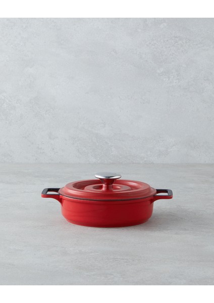 Tiny Taste Alüminyum Döküm Mini Tencere Seti 14X14X14 cm Kırmızı-Siyah modelleri