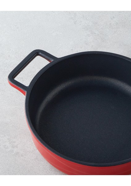 Tiny Taste Alüminyum Döküm Mini Tencere Seti 14X14X14 cm Kırmızı-Siyah indirimleri