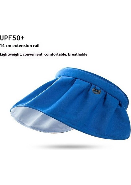 Güneş Koruyucu Şapka Kadın Yaz Uv Güneş Şapkası Bisiklet Içi Boş Üst Yüz Güneş Şapkası Katlanır Kabuk Şapka (Yurt Dışından)