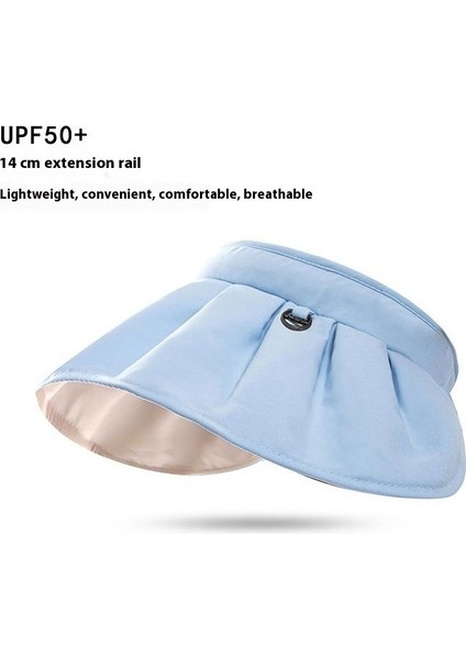 Güneş Koruyucu Şapka Kadın Yaz Uv Güneş Şapkası Bisiklet Içi Boş Üst Yüz Güneş Şapkası Katlanır Kabuk Şapka (Yurt Dışından)