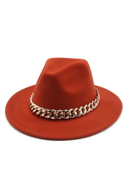 Bowler Şapka Kovboy Şapkası Tibet Altın Kolye Ingire ve Avrupa ve Amerika Birleşik Devletleri Düz Kenarlı Geniş Kenarlı Yün Tüvit Şapka Güneş Şapkası ile Yüz (Yurt Dışından)