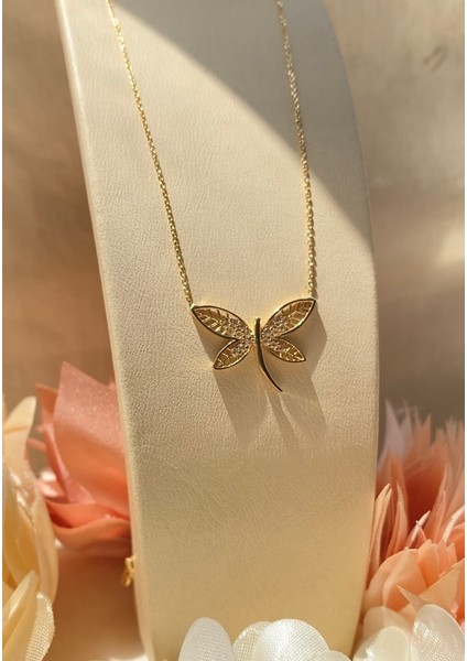 14 Ayar Altın Peri Kelebek Kanatlı Yusufcuk Kolye modelleri