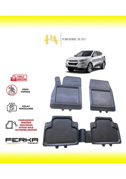 Hyundai Tucson 2 2009-2015 Uyarlanabilir Universal Havuzlu Paspas