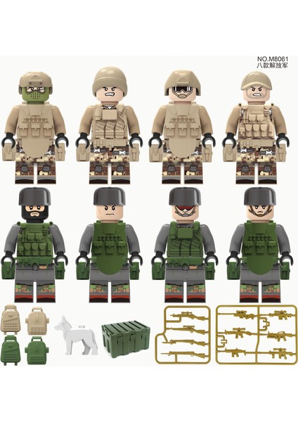 M8061 Ordu Figürlü Oyuncaklar 8 Parça (Yurt Dışından)