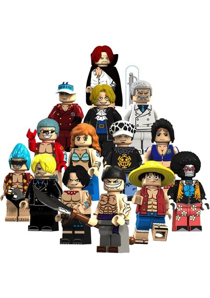 14 Adet One Piece Minifigür Yapı Taşı (Yurt Dışından)