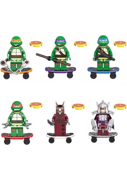 KSZ723 Teenage Mutant Ninja Turtles Serisi Yapı Taşları 6 Parça (Yurt Dışından)