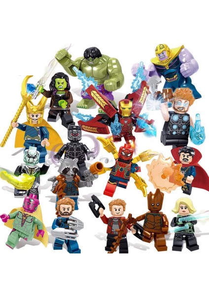 16 Parçalı Avengers Yapı Bloğu Minifigürleri (Yurt Dışından)
