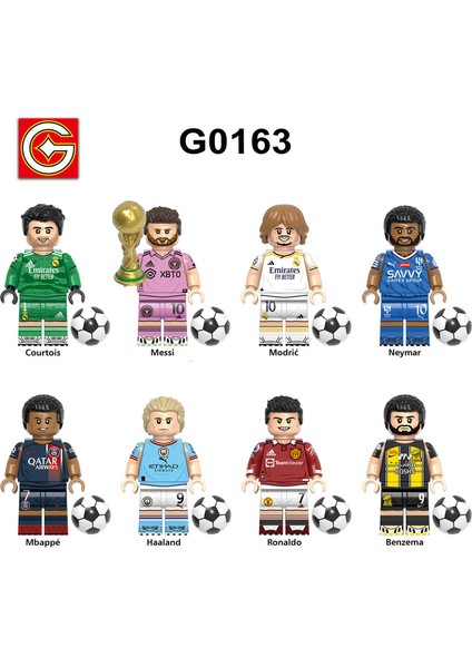 8 Futbol Yıldızı Yapı Taşı Figürleri G0163 (Yurt Dışından)