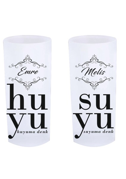 Huyu Huyuma Suyu Suyuma Buzlu Rakı Bardak 2 Adet Kişiye Özel