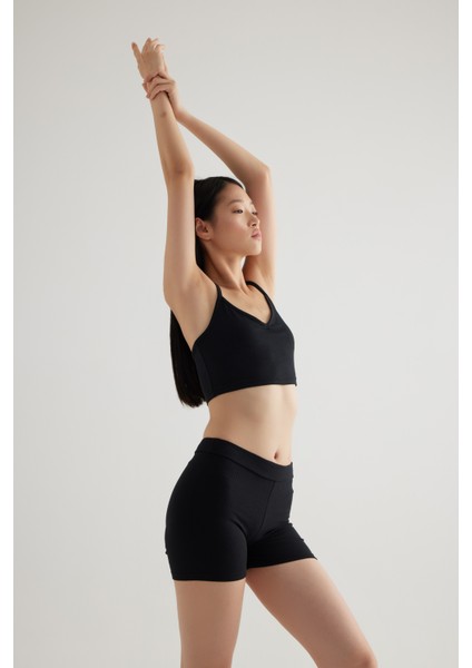 Kadın Modal Kaşkorse Ayarlanır Ip Askılı V Yaka Sporcu Atleti