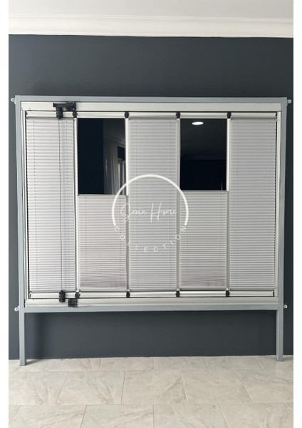 Katlanabilir Cam Balkon Plise Perde Gri (Kancalı Veya Vidalı Sistem) indirimleri