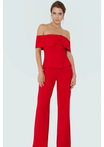 Yazlık Şık Alt Üst Takım Finike Dokuma Fitted Kalıp Carmen Yaka Günlük Kullanım Için