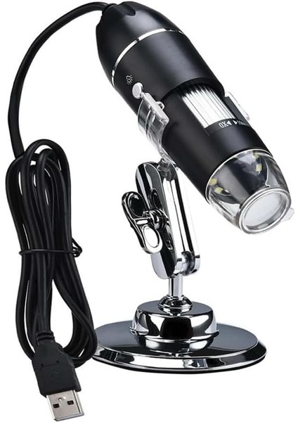 1600X Zoom 2mp USB Dijital Mikroskop 8 Ledli Kamera Saç, Cilt Analizi, Eğitim, Endüstriyel