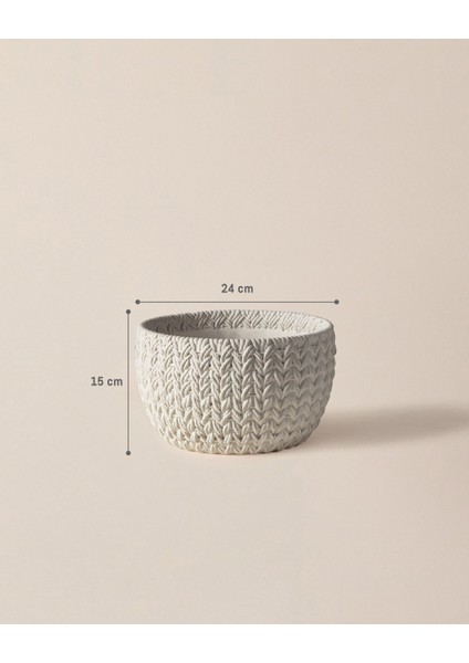 Dolly Saksı - Ekru - 24 cm indirimleri