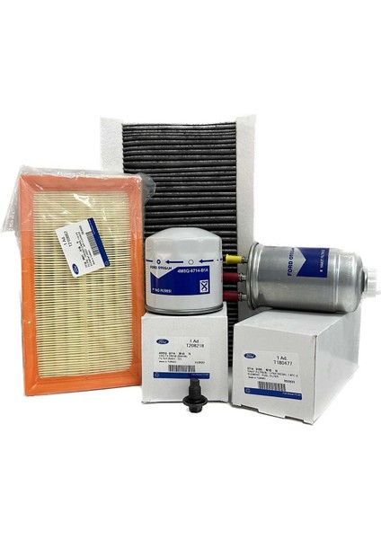 Ford Connect 1.8 Filtre Bakım Seti 2002-2013 Hava+Yağ+K.polen+Yakıt Filtresi