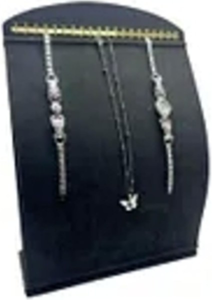 Füme Renk Süet Takı Standı, 34X24 Cm, Dik Bombeli, El Yapımı, Şık ve Kullanışlı