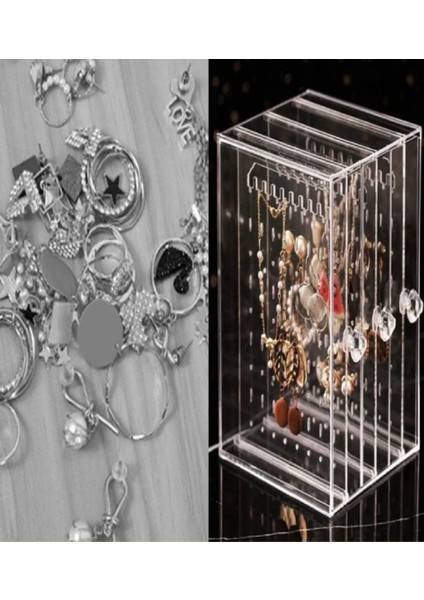 Beyaz 3 Çekmeceli Kolye ve Küpe Düzenleyici Takı Organizer Stand modelleri