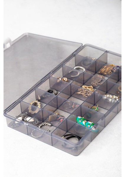 18 Bölmeli Takı Organizer, Boncuk, Kolye, Küpe ve Bileklik Saklama Kutusu fiyatları