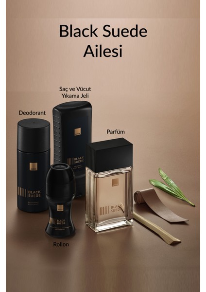 Black Suede Erkek Deodorant Oryantal ve Odunsu Koku 150 ml Üçlü Set modelleri