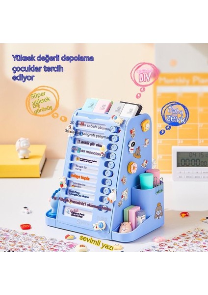 Kendi Kendine Dönen Öğrenci Masaüstü Kırtasiye Çok Fonksiyonlu Büyük Kapasiteli Depolama Kalemlik Kutusu (Yurt Dışından) fırsatları