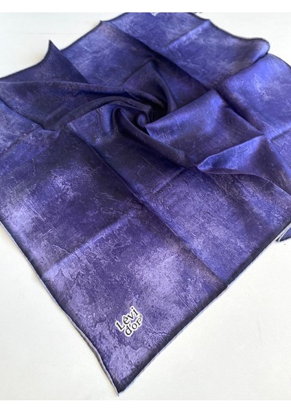 Tivil Saf Ipek Eşarp 49381 Eflatun Karışık Desen