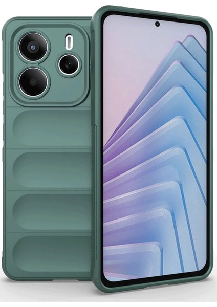 Xiaomi Redmi Note 14 4g Kılıf Optimum Silikon - Koyu Yeşil - JUL7984-9668