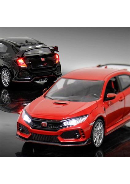 Yeni 1:24 Honda Cıvıc Type-R Alaşım Araba Modeli Döküm Araçlar Metal Spor Araba Modeli Ses ve Işık Koleksiyonu Çocuk Oyuncağı Hediye (Yurt Dışından) fırsatları