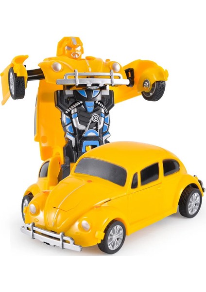 Şekil Değiştiren Oyuncak Araba Atalet Darbe Tek Tuşla Şekil Değiştiren Çocuk Bulmaca Çarpışma Şekil Değiştiren Autobot Robot (Yurt Dışından)