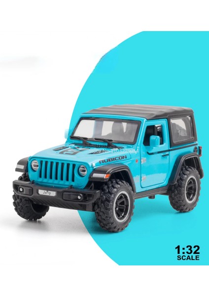 1/32 Wrangler Rubicon-Off-Road Oyuncak Araba Modeli Alaşım Diecast Ses Işık Geri Çekin 4 Kapı Açıldı Suv Araçlar Çocuklar Için Erkek Hediyeler (Yurt Dışından)