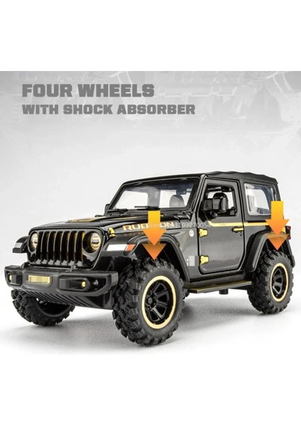 1/32 Wrangler Rubicon-Off-Road Oyuncak Araba Modeli Alaşım Diecast Ses Işık Geri Çekin 4 Kapı Açıldı Suv Araçlar Çocuklar Için Erkek Hediyeler (Yurt Dışından) fırsatları