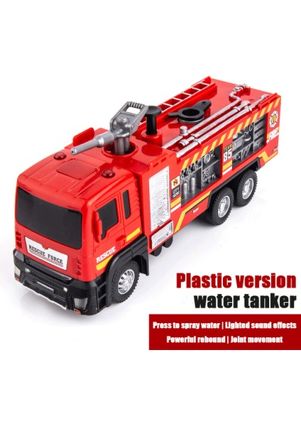 1/32 Itfaiye Kamyonu Modeli Su Püskürtme Yangın Kurtarma Oyuncak Araba Döküm Işık Ses Simülasyon Araç Geri Çekilebilir Araba Modelleri Çocuk Için Hediye (Yurt Dışından)