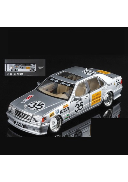 Ölçekli Araba 1:24 Mercedes Benz S320 W140 Alaşım Minyatür Araba Modeli Döküm Metal Ses ve Işık Koleksiyonu Çocuk Oyuncağı Araç Hediye (Yurt Dışından)