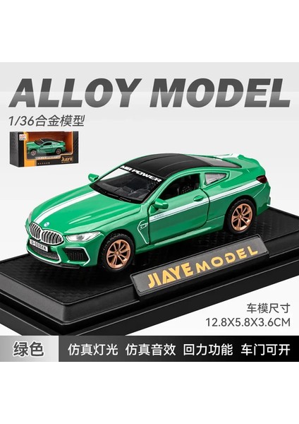 1:36 Bmw M8 Spor Araba Yüksek Simülasyon Diecast Metal Alaşım Model Araba Ses Işık Geri Çekin Koleksiyonu Çocuklar Oyuncak Hediyeler (Yurt Dışından)