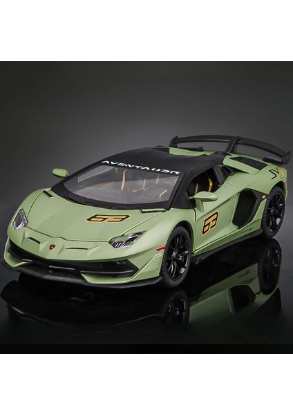 1:24 Lambo SVJ63 Modeli Alaşım Araba Modeli Metal Diecasts & Oyuncak Araçlar Araba Işık Ses ile Süper Spor Araba Çocuk Doğum Günü Hediyeleri Için (Yurt Dışından)