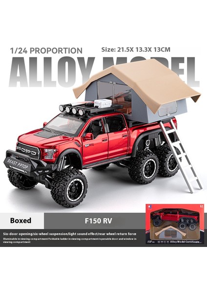 1:24 Erkekler Için Kamyonetler F150 Raptor Döküm Metal Model Araba Sesli ve Işıklı 3 Yaş ve Üzeri Çocuklar Için Mavi (Yurt Dışından)