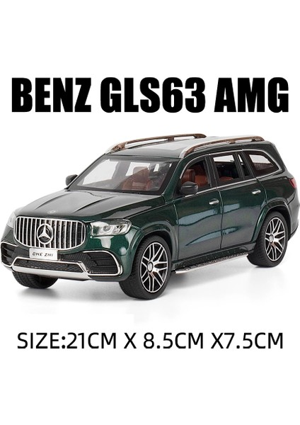1:24 Mercedes Benz Glamg Amg Alaşım Model Araba Suv Araç Diecast Metal Araba Simülasyon Ses ve Işık Oyuncaklar Çocuklar Için Hediyeler (Yurt Dışından)