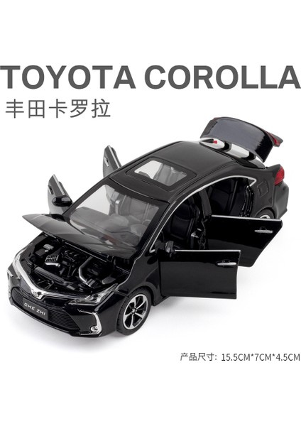 Döküm 1:32 Toyota Corolla Alaşım Araba Modeli Simülasyon Metal Araç Ses ve Işık Minyatürleri Koleksiyonu Trendy Süsler Hediyeler (Yurt Dışından)