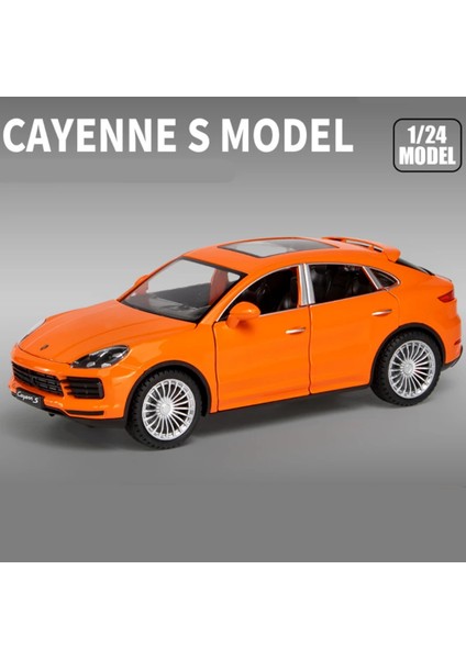 1:24 Porsches Cayenne Turbo S Alaşım Araba Modeli Diecasts Metal Oyuncak Araçlar Araba Modeli Simülasyon Ses Işık Koleksiyonu Çocuklar Hediye (Yurt Dışından)