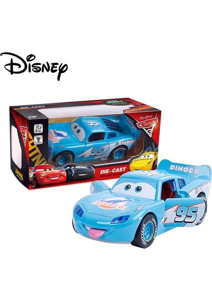 Disney Pixar Arabalar Yıldırım Mcqueen Ses ve Işık Sürümü Çift Kapılı Geri Çekilebilir Araba 1:32 Döküm Araçlar Alaşım Araba Oyuncak Hediyeler (Yurt Dışından)