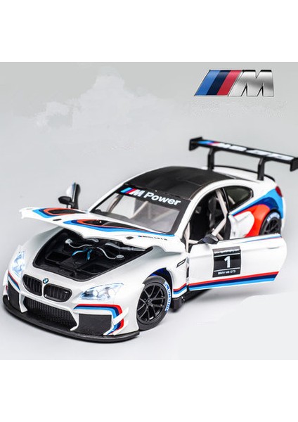 1:24 Bmw M4 Gt3 Alaşım Spor Araba Modeli Döküm Metal Oyuncak Araba Araçlar Modeli Simülasyon Ses ve Işık Koleksiyonu Çocuk Hediye (Yurt Dışından)
