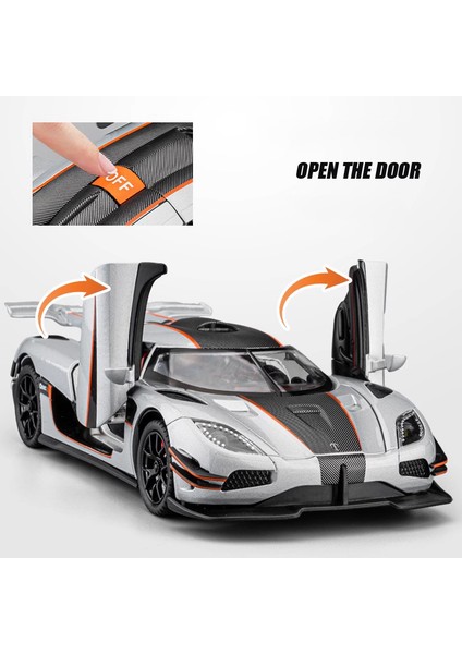 1:24 Koenigsegg Bir 1 Alaşım Araba Modeli Döküm Metal Spor Araç Modeli Simülasyon Ses ve Işık Koleksiyonu Çocuk Oyuncağı Hediye (Yurt Dışından) fırsatları