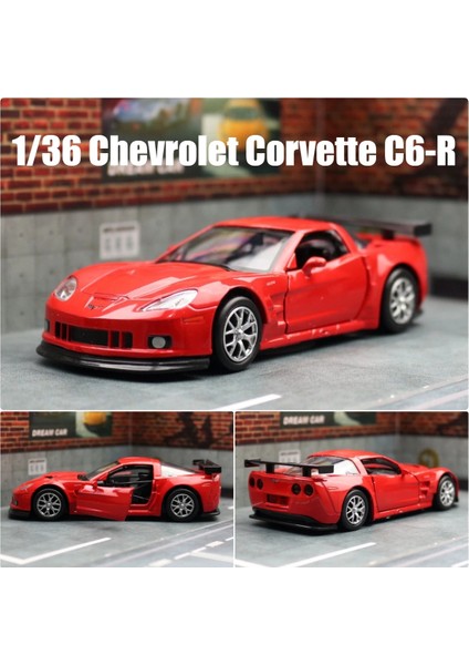 1/36 Chevrolet Corvette C6-R Oyuncak Araba Modeli Çocuklar Için Rmz City Döküm Yarış Minyatür Geri Çekin Koleksiyonu Hediye Çocuk Boys Için (Yurt Dışından)